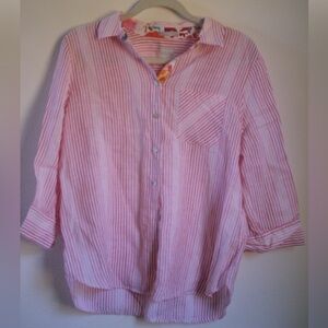 Chicos Women’s Button Down Striped Shirt | 8-10